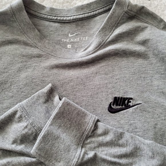 NIKE SPORTSWEAR MEN'S LONG-SLEEVE T-SHIRT GREY - Picture 8 of 9